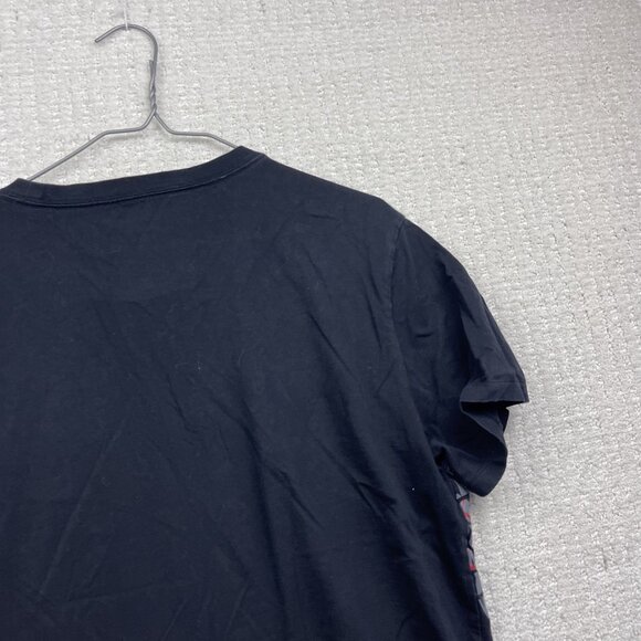 Y2K Calvin Klein T-Shirt Mens L Black Abstract CK Logo Graphic Grey / Red - Picture 12 of 14